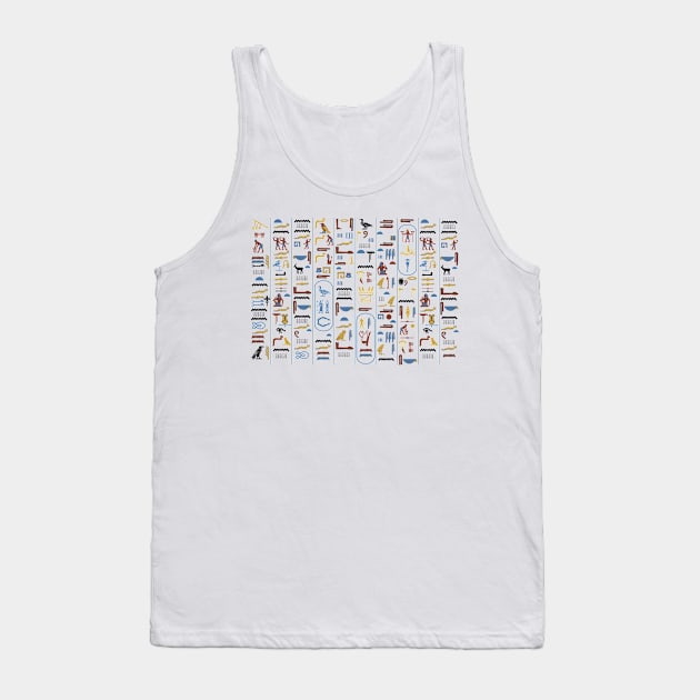 Pharaoh Hieroglyphs Ancient Civilization Egypt Tank Top by ernstc